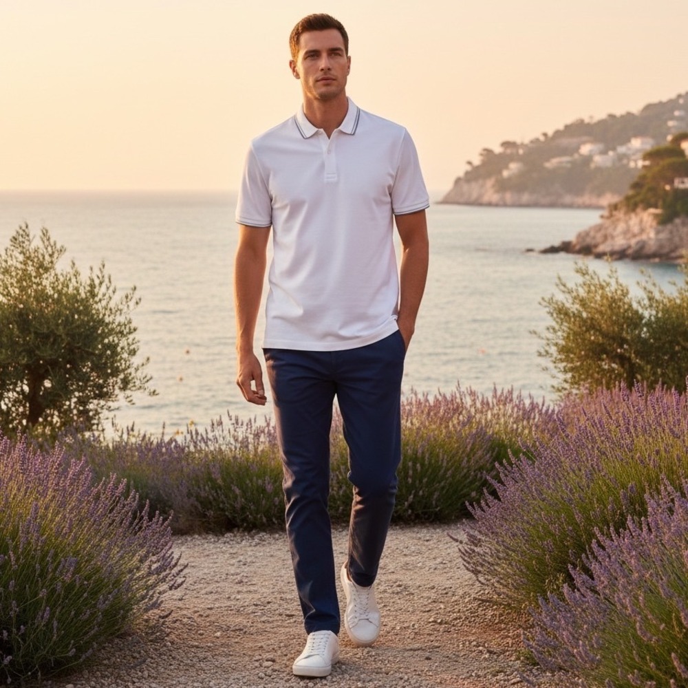 Boggi Milano Mens White S.Cafe Technology Polo Shirt Size M BO23P005301
